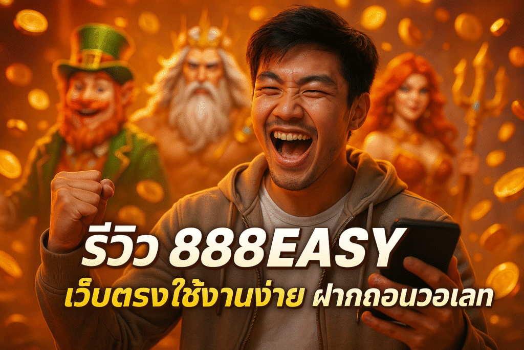 รีวิว 888EASY เว็บตรงใช้งานง่าย ฝากถอนวอเลท