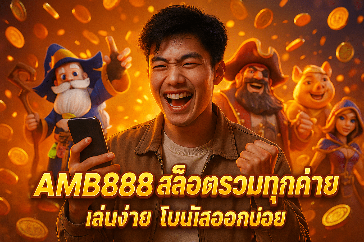 AMB888 สล็อตรวมทุกค่าย เล่นง่าย โบนัสออกบ่อย